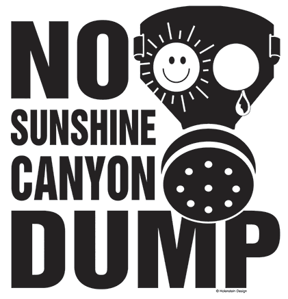 black logo for no sunshine canyon dump